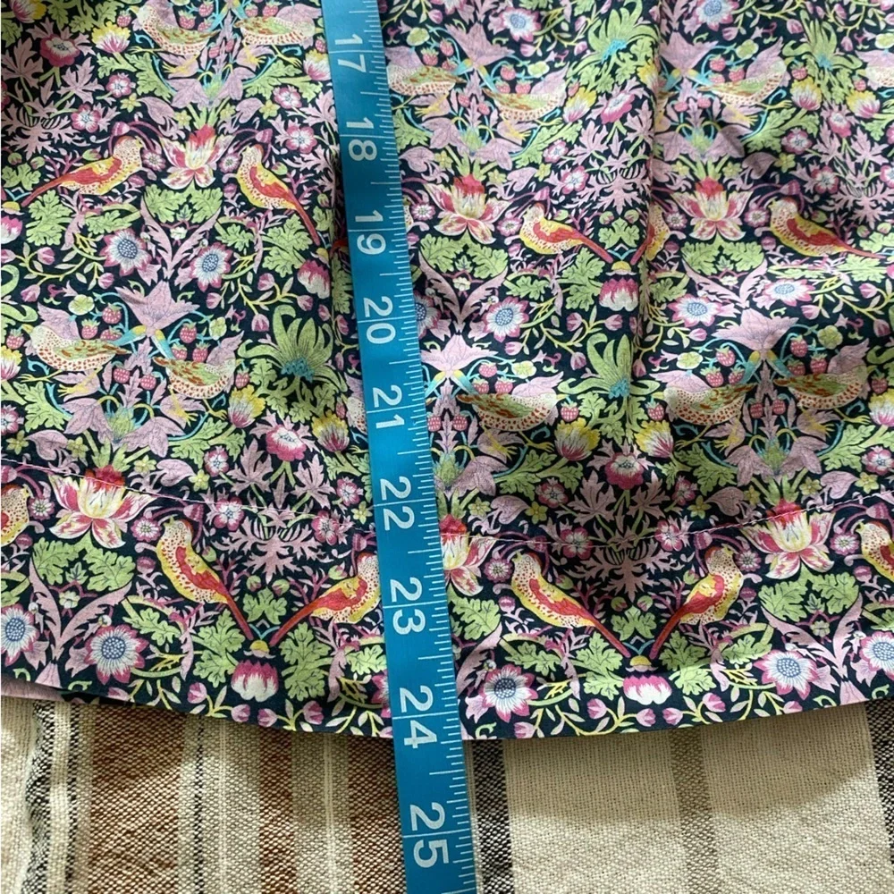 J. Crew Liberty Fabric Strawberry Thief Peony Print Square Neck Penny Blouse 4